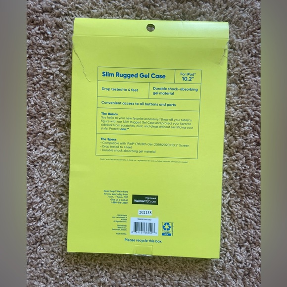 onn 10.2” iPad gel case for 7th, 8th, and 9th gen - Picture 2 of 5